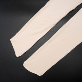 Solid Color Short Sleeve Bodysuits And Pants Suit MXBF-Y25ST546