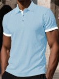 Men's Mesh Ice Silk Color-Blocked Short-Sleeve T-Shirt FLZH-ZT311