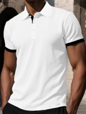 Men's Mesh Ice Silk Color-Blocked Short-Sleeve T-Shirt FLZH-ZT311