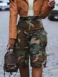 Camouflage Print Casual Denim Shorts LSD-2673