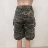 Camouflage Print Casual Denim Shorts LSD-2673