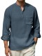 Men's Solid Color Long Sleeve Loose Top FLZH-ZT321