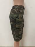 Camouflage Print Casual Denim Shorts LSD-2673