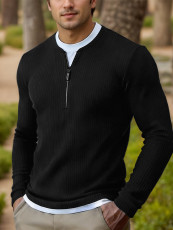 Men's Mesh Ice Silk Color-Blocked Short-Sleeve T-Shirt FLZH-ZT309