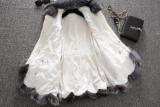 Plus Size White Rabbit Fur Hooded Coat HHMY-XF-腰带豹纹超长