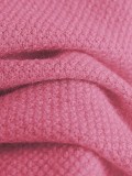 Plus Size Knits Solid Color Wide Leg Two Piece Pants Set FSXF-F760