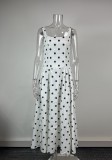 Plus Size Polka Dot Print Sling Maxi Dress GHHE-29546