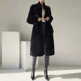 Faux Mink Fur Stand Collar Coat HHMY-2024