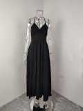 Plus Size Deep V Neck Split Maxi Dress GHHE-29249