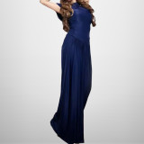 Plus Size Solid Color Ruched Maxi Dress GHHE-29496