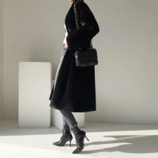 Faux Mink Fur Stand Collar Coat HHMY-2024