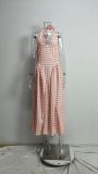 Plus Size V Neck Press Pleated Maxi Dress GHHE-28863