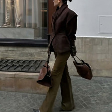 Plus Size Solid Color Lapel Coats GHHE-29781