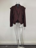 Plus Size Solid Color Lapel Coats GHHE-29781