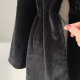 Faux Mink Fur Stand Collar Coat HHMY-2024