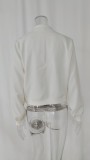 Plus Size Single Breasted Solid Color Long Sleeve Jacket GHHE-24594