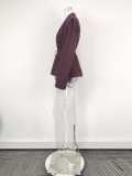 Plus Size Tie Up Loose V Neck Coats GHHE-29782