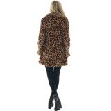 Plus Size Rabbit Fur Leopard Print Loose Plush Coats HHMY-9092