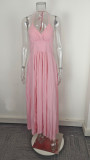 Plus Size Deep V Neck Split Maxi Dress GHHE-29249