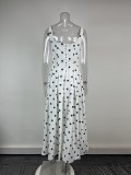 Plus Size Polka Dot Print Sling Maxi Dress GHHE-29546