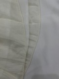 Plus Size Solid Color Ruffles Lantern Sleeve Mini Dress GHHE-29523