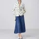 Plus Size Long Sleeve Print Tie Up Coats GHHE-29783