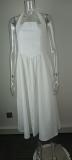 Plus Size Solid Color Halterneck Maxi Dress GHHE-29325