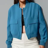 Plus Size Single Breasted Solid Color Long Sleeve Jacket GHHE-24594