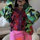 Printed Wool Plush Jacket GFCF-1250