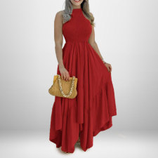 Plus Size Sleeveless Irregular Maxi Dress GHHE-29364