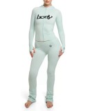 Fashion Print Letter Hooded Long Sleeve Coat + Printed Skinny Pants Set GKYS-2646