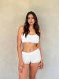 Ruffles Wave Solid-Color Shorts GOLB-SU3943