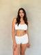 Ruffles Wave Solid-Color Shorts GOLB-SU3943