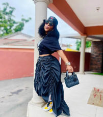 Plus Size Print Short Sleeve T Shirt Drawstring Skirt 2 Piece Set QYXZ-9171