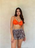 Ruffles Wave Solid-Color Shorts GOLB-SU3943