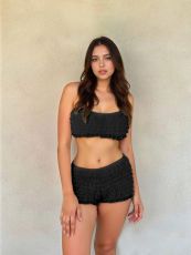 Ruffles Wave Solid-Color Shorts GOLB-SU3943