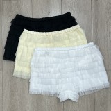 Ruffles Wave Solid-Color Shorts GOLB-SU3943