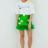 Fashion Sequin Raw Edge Mini Skirts GOLB-SU4244