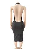 Sleeveless Backless Maxi Dress GFCF-1218