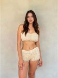 Ruffles Wave Solid-Color Shorts GOLB-SU3943