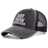 Embroidered Holes Baseball Sunscreen Hat YWXY-XYFS00017