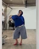 Casual Plaid Loose Wide Leg Pants GXHF-80827