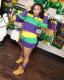 Long Sleeve Print Two Piece Skirts Set GFCF-1438
