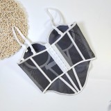 Lines Contrast Color Sling Tank Tops GXHF-81030