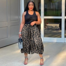 Camouflage Print Lantern Seven-Tenths Pants GXHF-2017