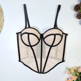 Lines Contrast Color Sling Tank Tops GXHF-81030