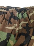 Camouflage Print Lantern Seven-Tenths Pants GXHF-2017
