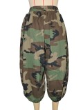 Camouflage Print Lantern Seven-Tenths Pants GXHF-2017