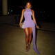 Solid Color Sleeveless Bodycon Dress GDSF-D25DS579