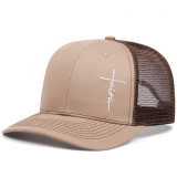Letter Embroidered Sport Mesh Baseball Cap YWXY-XYFSMZ0004